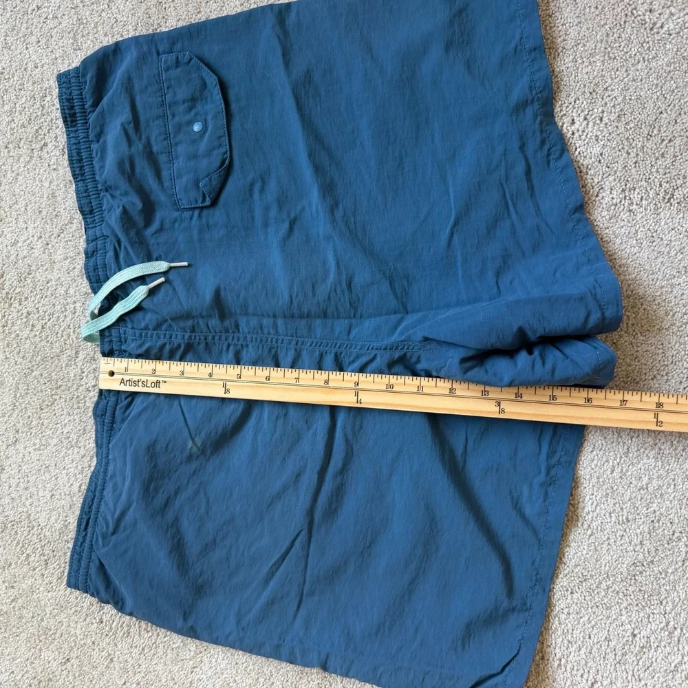 Patagonia Baggies 5 Inseam Shorts Medium Blue Nylon Swim Trunks Pocket
